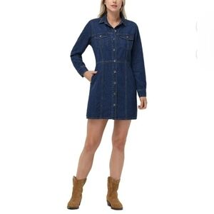 NEW Frye Denim Button-Up Dress